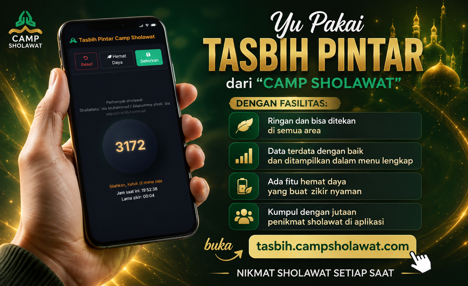 Tasbih Pintar Camp Sholawat Hero